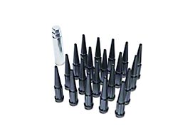 Black Spike Lug Nut Kit; 14mm x 1.5; Set of 24 (15-24 F-150)
