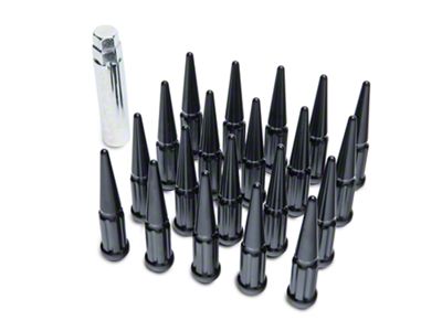 Black Spike Lug Nut Kit; 9/16-Inch; Set of 20 (02-11 RAM 1500)