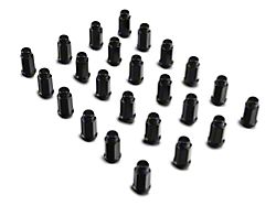 Black XL Acorn Lug Nut Kit; 14mm x 1.5; Set of 24 (99-25 Sierra 1500)
