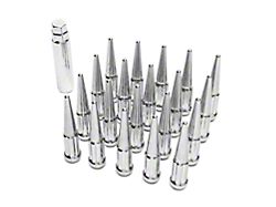 Chrome Spike Lug Nut Kit; 14mm x 2.0; Set of 20 (00-03 F-150)