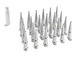 Chrome Spike Lug Nut Kit; 14mm x 1.5; Set of 24 (15-26 F-150)