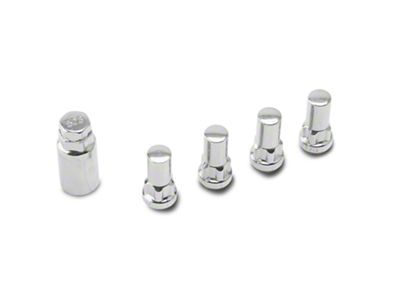 XL Locks with Key for Chrome Acorn Lug Nuts; 14mm x 1.5 (15-24 F-150)