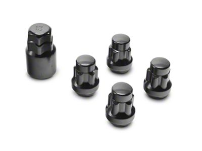 Locks with Key for Black Acorn Lug Nuts; 14mm x 1.5 (99-25 Silverado 1500)