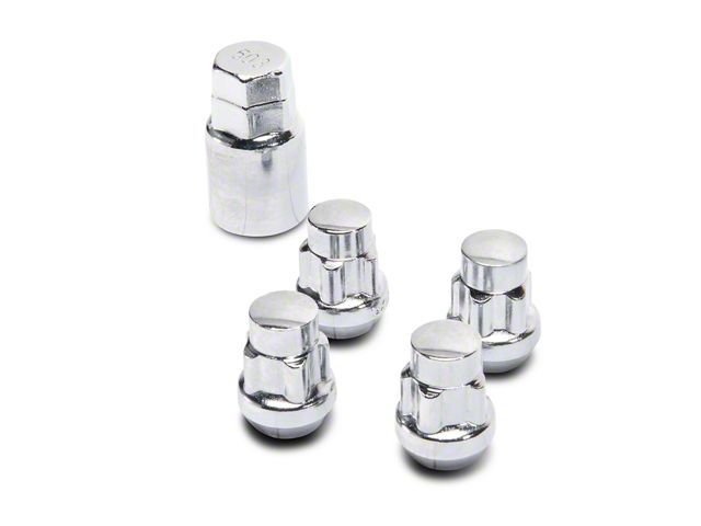 Locks with Key for Chrome Acorn Lug Nuts; 12mm x 1.75 (97-99 F-150)