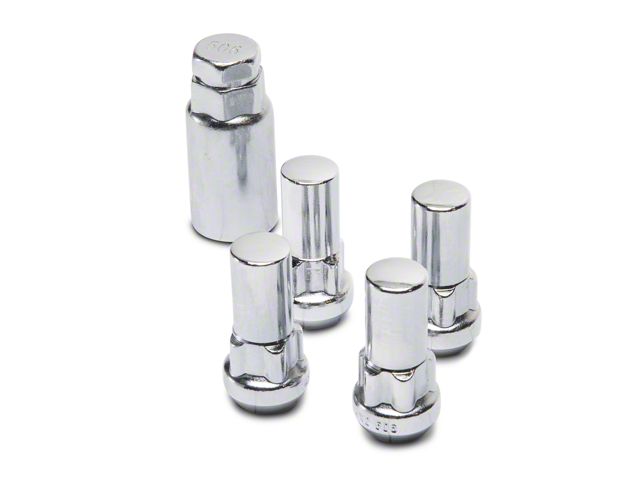 Locks with Key for Chrome Acorn Lug Nuts; 14mm x 2.0 (00-14 F-150)