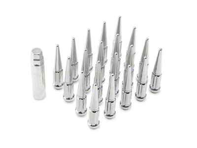 Chrome Spike Lug Nut Kit; 14mm x 1.5; Set of 20 (12-18 RAM 1500)
