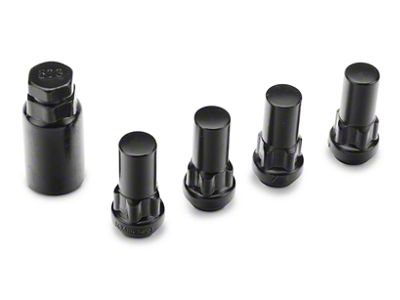 XL Locks with Key for Black Acorn Lug Nuts; 14mm x 1.5 (99-25 Silverado 1500)
