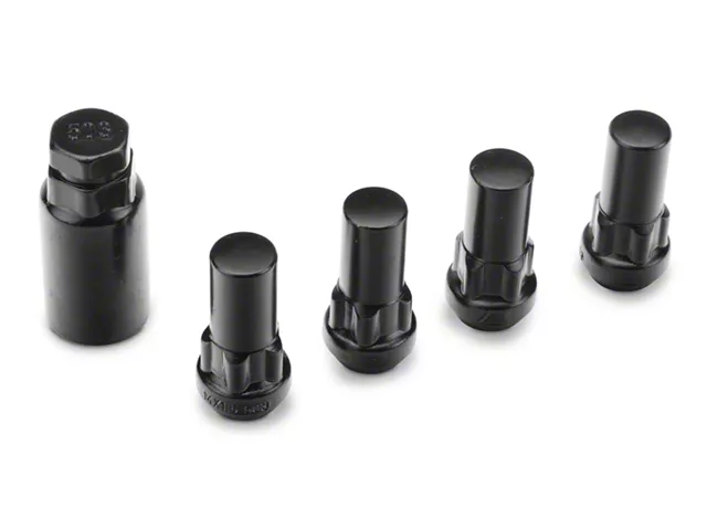 XL Locks with Key for Black Acorn Lug Nuts; 14mm x 1.5 (99-24 Silverado 1500)
