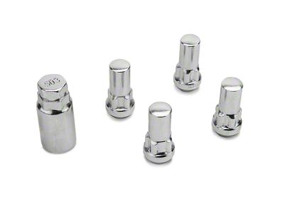 XL Locks with Key for Chrome Acorn Lug Nuts; 14mm x 1.5 (07-25 Sierra 1500)