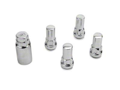 XL Locks with Key for Chrome Acorn Lug Nuts; 14mm x 1.5 (07-24 Sierra 1500)