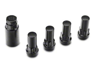 XL Locks with Key for Black Acorn Lug Nuts; 14mm x 1.5 (12-18 RAM 1500)