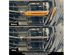 Crux Motorsports Full Headlight Tint; Dark Smoke (24-27 F-150 STX, Tremor, XL, XLT)
