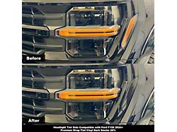 Crux Motorsports Side Headlight Tint; Dark Smoke (24-27 F-150 STX, Tremor, XL, XLT)