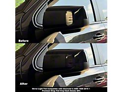 Crux Motorsports Mirror Turn Signal Light Tint; Dark Smoke (19-26 Silverado 1500 w/o Towing Mirrors)