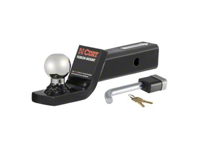 2-Inch Receiver Hitch Towing Starter Kit with 2-Inch Ball; 2-Inch Drop (Universal; Some Adaptation May Be Required)