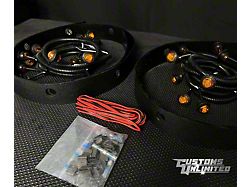 Customs Unlimited Rocker Running Light Kit; Amber; No Drilling Required (23-25 F-250 Super Duty)