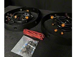 Customs Unlimited Rocker Running Light Kit; Amber; Drilling Required (19-24 RAM 2500)