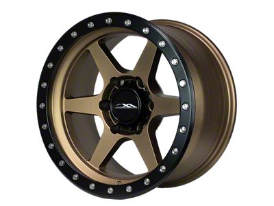CXA Off Road Wheels TR2 SENTRY 6 Texture Bronze with Black Ring 6-Lug Wheel; 17x9; -18mm Offset (07-14 Tahoe)