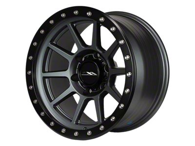 CXA Off Road Wheels TR4 SPRINT Anthracite with Black Ring 6-Lug Wheel; 17x9; -18mm Offset (07-14 Tahoe)