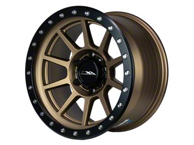 CXA Off Road Wheels TR4 SPRINT Texture Bronze with Black Ring 6-Lug Wheel; 17x9; -18mm Offset (07-14 Tahoe)