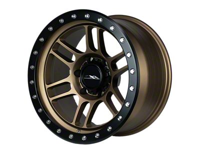 CXA Off Road Wheels TR5 VORTEX Texture Bronze with Black Ring 6-Lug Wheel; 17x9; -18mm Offset (19-26 Sierra 1500)