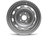 10-Slot Replica Steel Silver 5-Lug Wheel; 17x7; 25mm Offset (05-11 Dakota)
