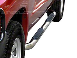 3-Inch Round Side Step Bars; Stainless Steel (05-11 Dakota Quad/Crew Cab)