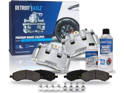 Brake Calipers with Ceramic Brake Pads, Brake Fluid and Cleaner; Front (09-11 Dakota)