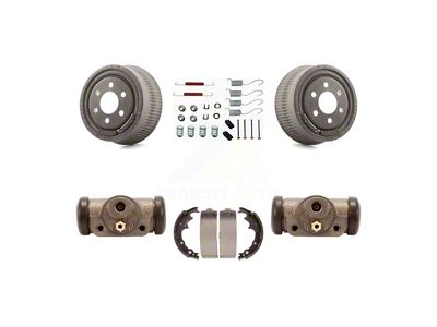 Brake Drum, Shoe, Spring and Cylinder Kit; Rear (91-02 Dakota w/ 9-Inch Rear Drum Brakes)