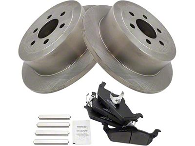 Ceramic 5-Lug Brake Rotor and Pad Kit; Rear (03-04 Dakota w/ Rear Disc Brakes)