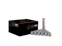 Chrome Open Acorn Spline Lug Nuts; 1/2-20-Inch; Set of 24 (87-04 Dakota)