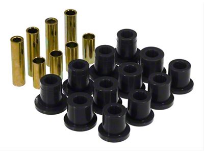 Control Arm Bushing Kit; Uppers and Lowers without Shells; Black (97-03 4WD Dakota)