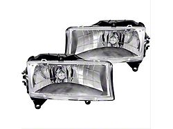 Crystal Headlights; Chrome Housing; Clear Lens (97-04 Dakota)