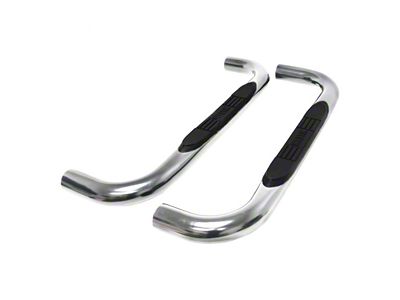 E-Series 3-Inch Nerf Side Step Bars; Stainless Steel (05-11 Dakota Quad/Crew Cab)