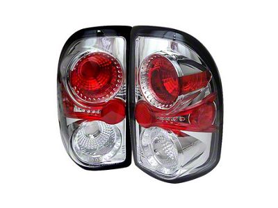 Euro Style Tail Lights; Chrome Housing; Clear Lens (97-04 Dakota)