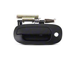 Exterior Door Handle with Keyhole Opening; Smooth Black; Front Driver Side (2002 Dakota)