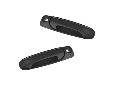 Exterior Door Handles; Front; Textured Black (05-11 Dakota w/ Lock Provision)