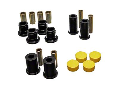 Front Control Arm Bushings; Black (97-04 2WD Dakota)