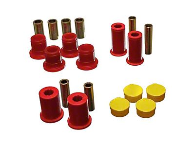 Front Control Arm Bushings; Red (97-04 2WD Dakota)