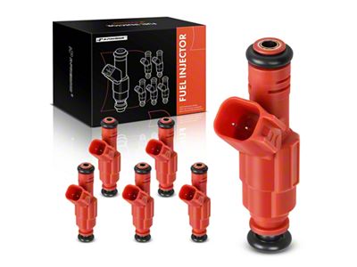 Fuel Injector Kit; Set of 6; Orange (00-03 3.9L Dakota)