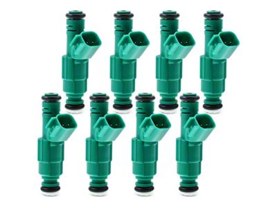 Fuel Injector Kit; Set of 8; Green (96-99 V8 Dakota)