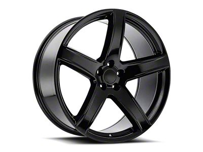 Hellcat HC2 Replica Gloss Black 5-Lug Wheel; 22x10; 25.40mm Offset (05-11 Dakota)