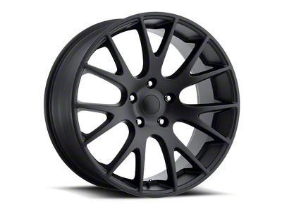 Hellcat Replica Satin Black 5-Lug Wheel; 22x10; 25.40mm Offset (05-11 Dakota)