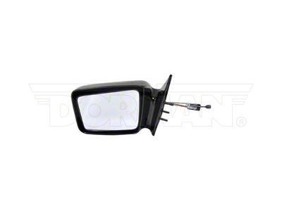 Manual Non-Heated Remote Side Mirror; Driver Side; Black (87-96 Dakota)