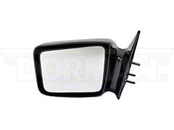 Manual Non-Heated Side Mirror; Driver Side; Black (87-11 Dakota)