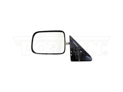 Manual Non-Heated Side Mirror; Driver Side; Black (87-96 Dakota)