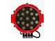 Modular Grille Guard with 5.30-Inch Red Round Flood LED Lights; Black (97-04 Dakota)