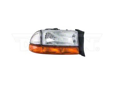 OE Style Headlight; Chrome Housing; Clear Lens; Passenger Side (97-04 Dakota)