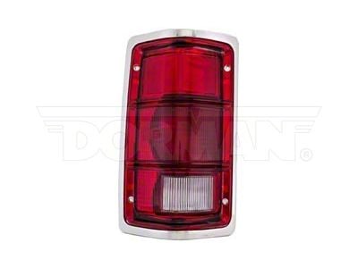 OE Style Tail Light; Chrome Housing; Red/Clear Lens; Driver Side (87-91 Dakota SE)