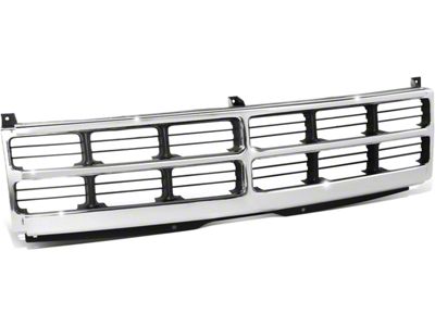OE Style Upper Replacement Grille; Black/Chrome (91-96 Dakota)